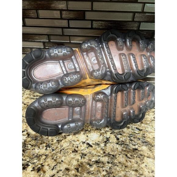 EUC Size 10.5 Mens Nike Vapormax 2019 Canyon Gold Lace-Up Sneakers AR6631-700
